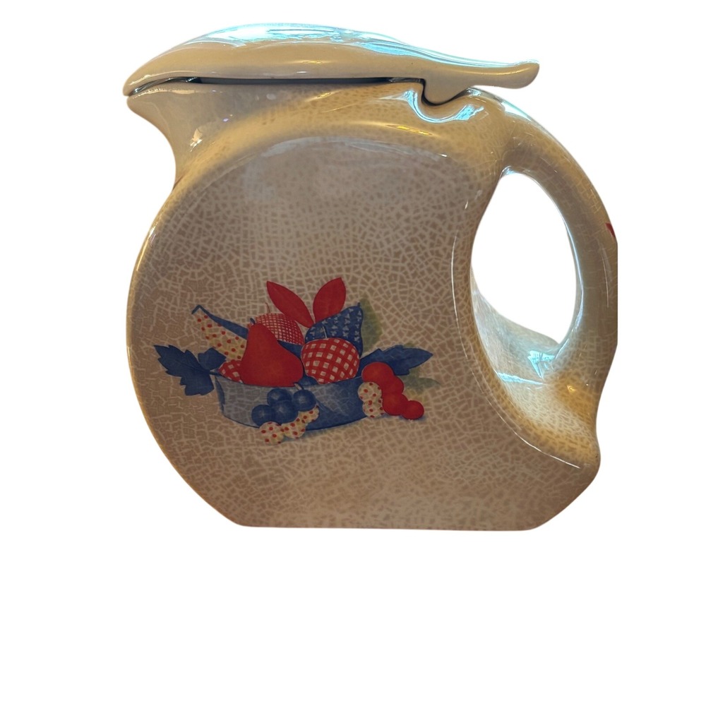 1940s-1950s Universal Cambridge refrigerator pitcher "Calico Fruit" pattern